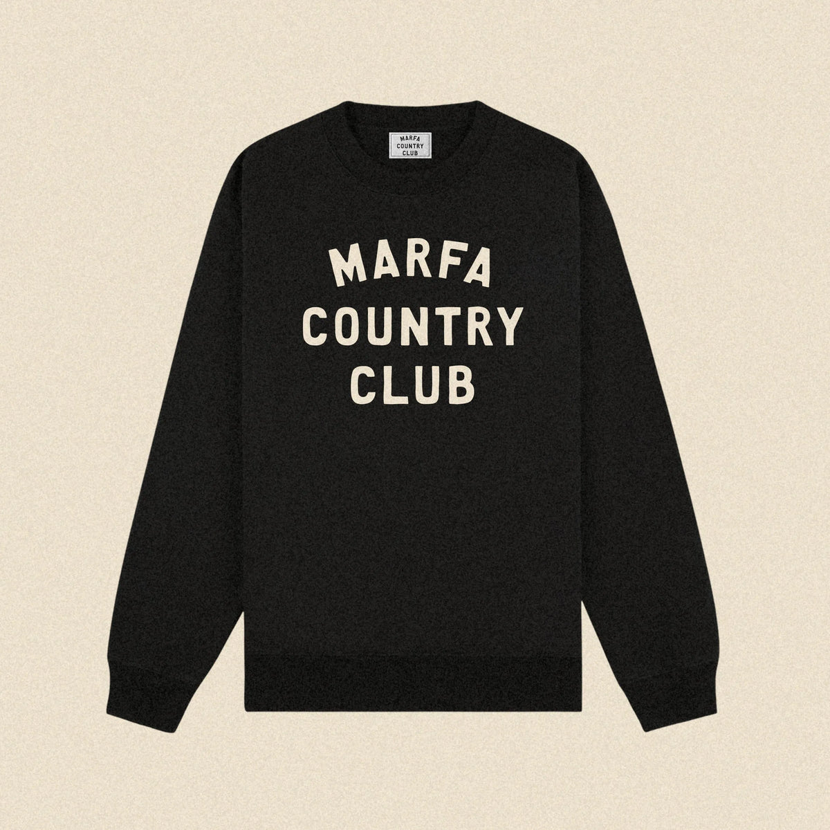 CLUBHAUS “The Crew” Crewneck - BLACK ClubIssueCrewneck_Black_Cream.