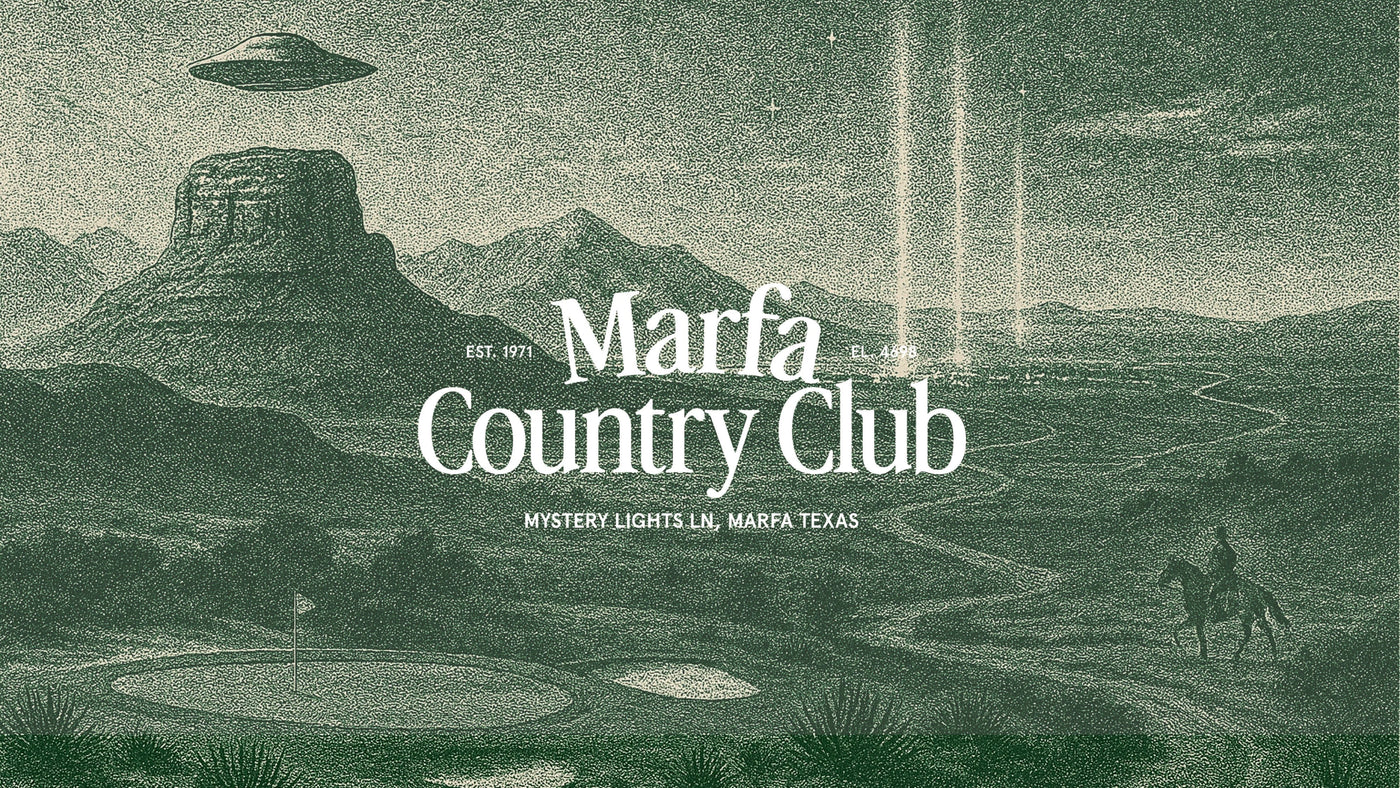 Marfa Country Club UFO artwork