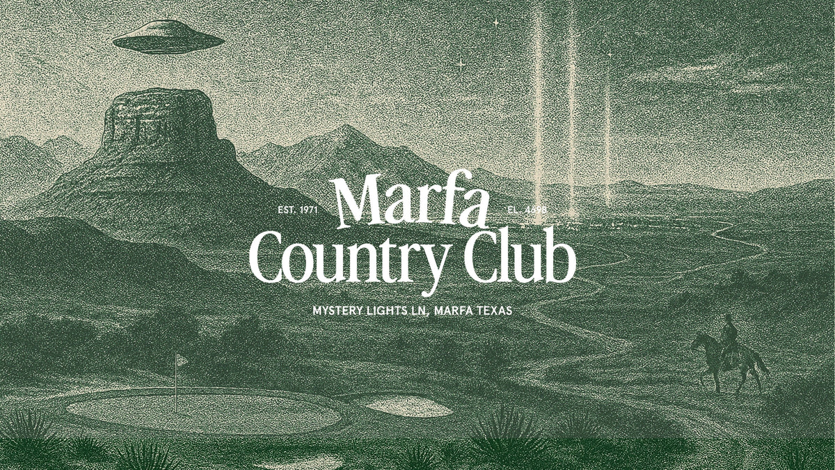 Marfa Country Club UFO artwork