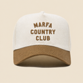 Clubhouse Two-Tone cream and tan cap on a clean warm beige background