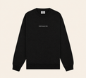 Black Course Map crewneck on warm beige background