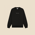 course map crewneck black white on beige background