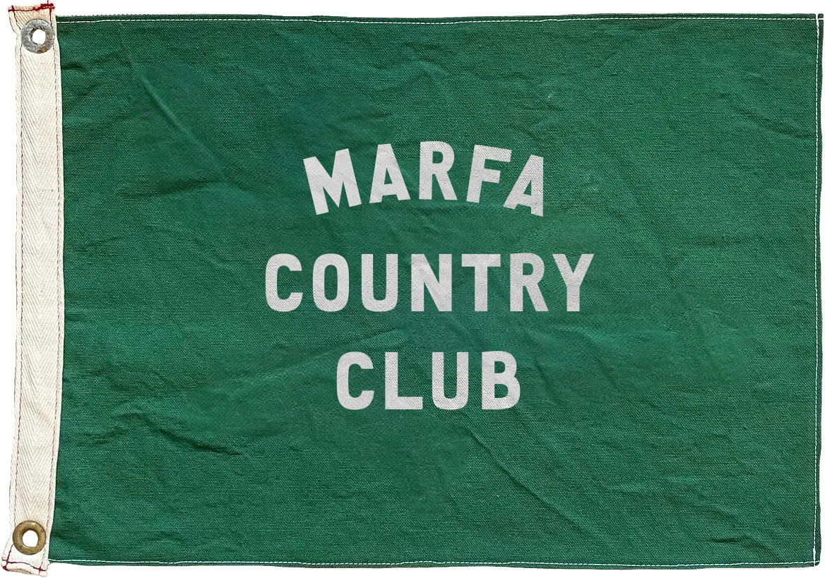 Marfa Country Club golf flag
