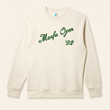 Cream Marfa Open 92 crewneck on warm beige background