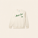 Cream Marfa Open 92 crewneck on warm beige background with generous spacing