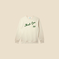 Open 92 cream and green crewneck on beige