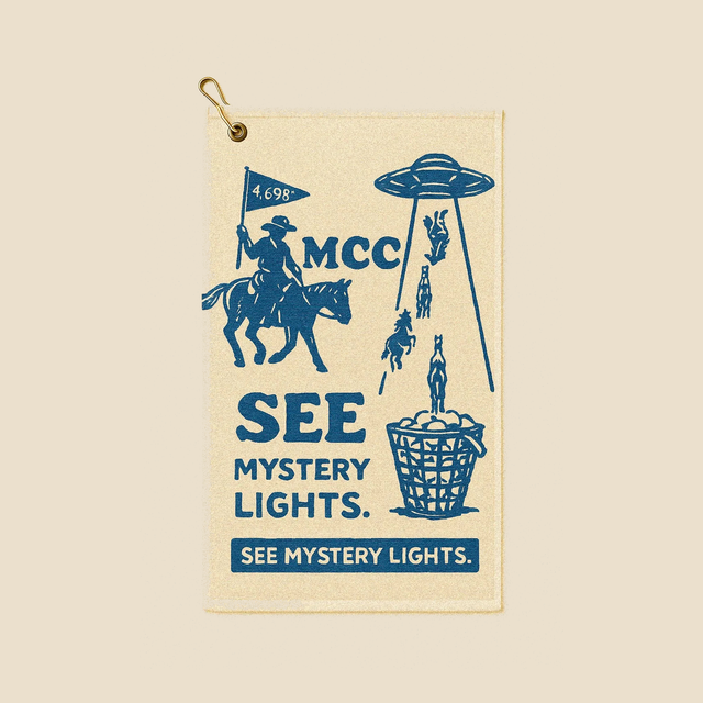 see mystery lights towel on beige background